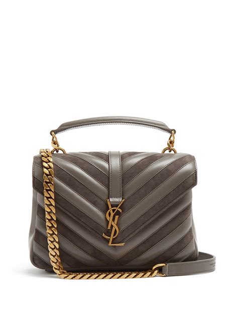 ysl college bag grau|YSL college bag suede.